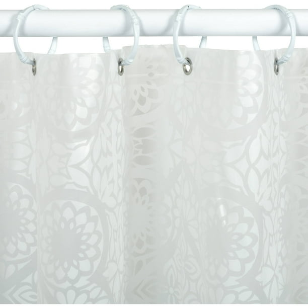 x 72 In White/Gray PEVA Seashell Shower Curtain Set Zenith Zenna Home 70 In x 72 In White/Gray PEVA Seashell Shower Curtain Set Zenith Zenna Home 70 In